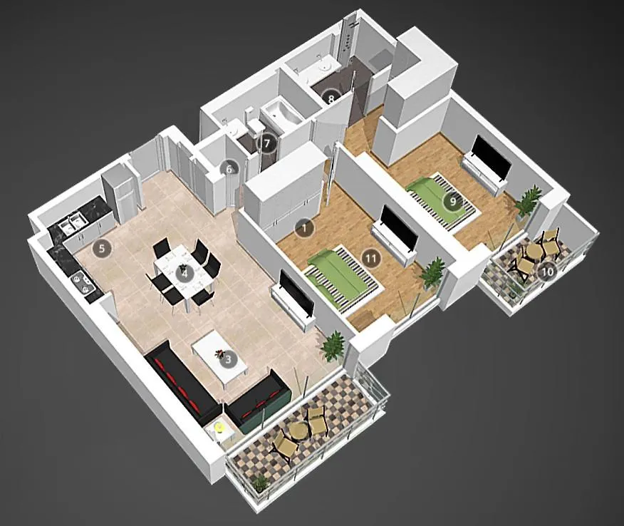Sea View 2-Bedroom - Beach Isle Дубай 0*,  ОАЭ